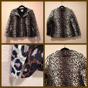 NWOT. Beautiful and Classy Lull Medium Leopard blazer.